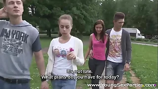 Young Sex Parties - Teens Rita Milan, Foxy having a digs fucking party